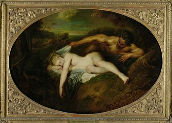 Nymphe und Satyr oder Jupiter und Antiope, 1715